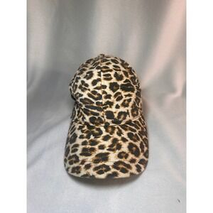 Leopard Print Baseball Cap Women One Size Adjustable Brown Tan Animal Print Hat